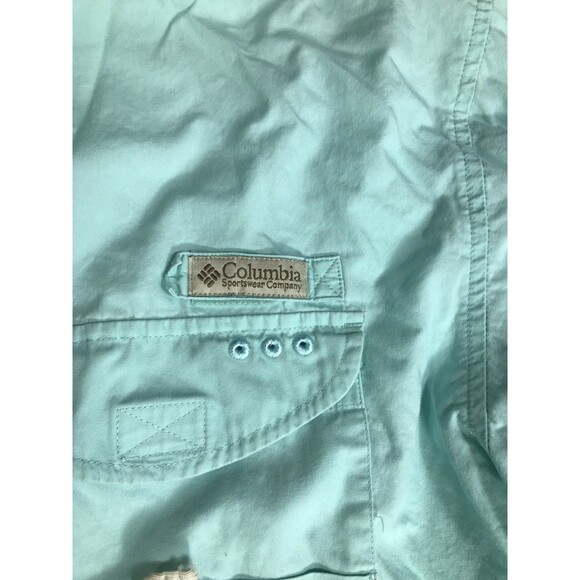 Columbia PFG Shirt Men's Xl Light Blue Button Down Long Sleeve Fishing Gear - Picture 4 of 9